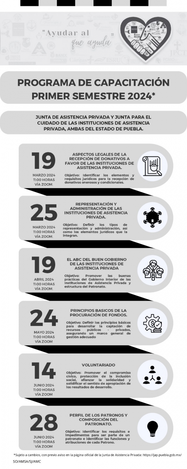 PROGRAMA DE CAPACITACIONES CORRESPONDIENTES AL PRIMER SEMESTRE DE 2024